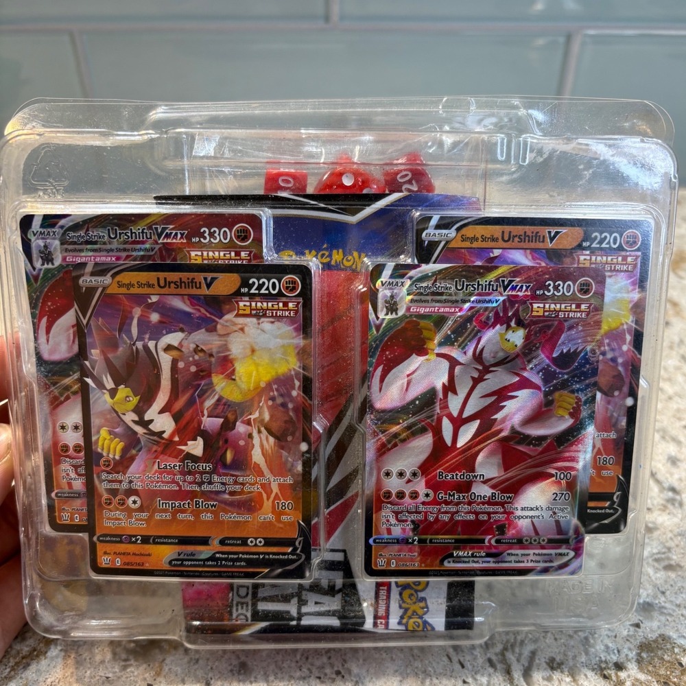 Pokemon Single Strike Urshifu VMAX League Battle Deck Cards Dice & Box Set